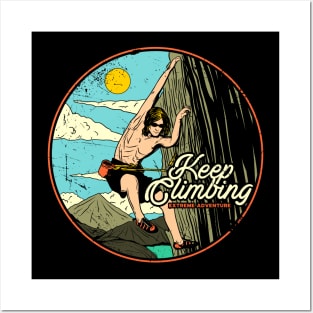 Keep Climbing Mountain Climbing Posters and Art